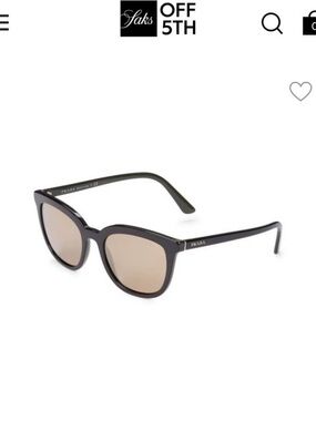 Prada Black Cat-Eye Sunglasses with Brown Lenses